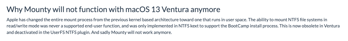 ventura ntfs 如何在macOS Ventura系统中开启NTFS移动硬盘的读写权限