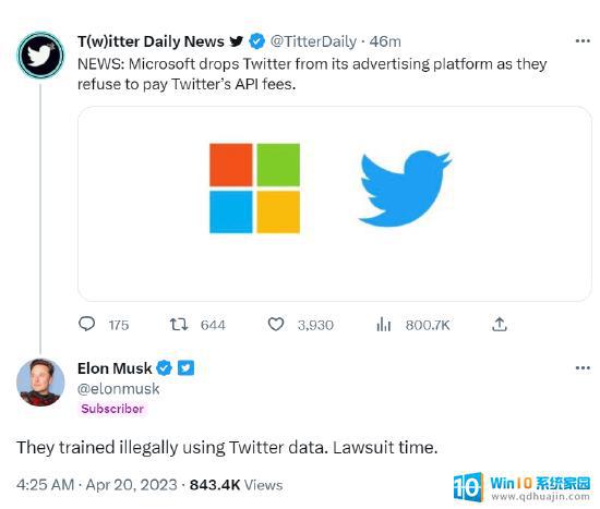推特指责微软不当使用数据，为收取数据费用铺路？