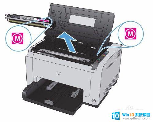 hp cp1025打印机如何更换粉盒 惠普cp1025墨盒更换步骤