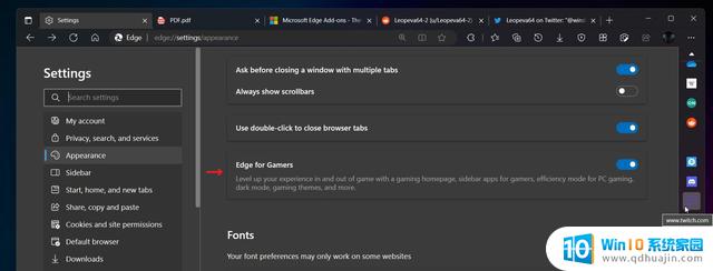 微软Edge浏览器集成Discord和Twitch等游戏功能，为玩家推出全新模式