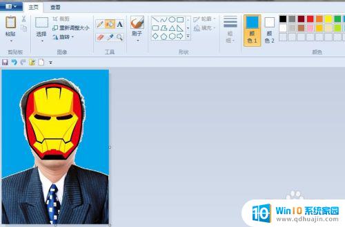 如何修改证件照背景颜色 Windows自带画图工具怎么修改证件照背景色